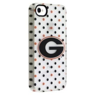 Collegiate Deflector Georgia   Polka Dots Cell Phone Case for iPhone 4/4s  