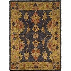 Hand knotted Heirloom Charcoal Jute Rug (8 X 10)