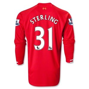 Warrior Liverpool 13/14 STERLING LS Home Soccer Jersey
