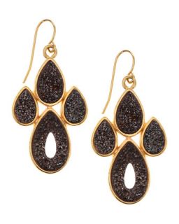 Druzy Paw Chandelier Earrings