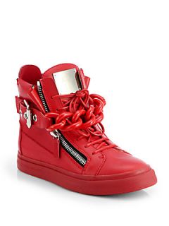 Giuseppe Zanotti Tonal Chain Sneakers   Red