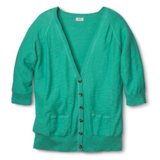 Mossimo Supply Co. Juniors Plus Size 3/4 Sleeve Boyfriend Sweater   Green 2X