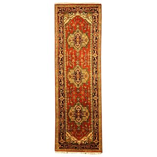 Eorc Hand knotted Wool Serapi Rug (26 X 6)