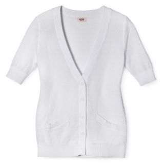 Mossimo Supply Co. Juniors Short Sleeve Cardigan   White XS(1)