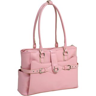 W Series Willow Springs Leather Ladies Briefcase Pink   McKlein USA