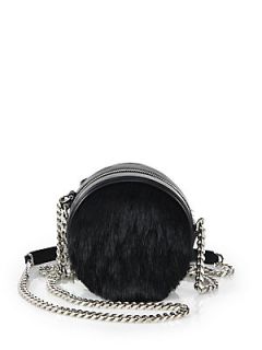 Saint Laurent Small Calfhair & Leather Bubble Bag   Nero Black