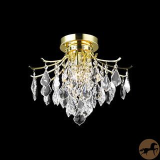 Christopher Knight Home Crystal Gold 3 light 64986 Collection Chandelier