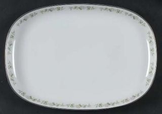Franconia   Krautheim Cindy 13 Oval Serving Platter, Fine China Dinnerware   Wh