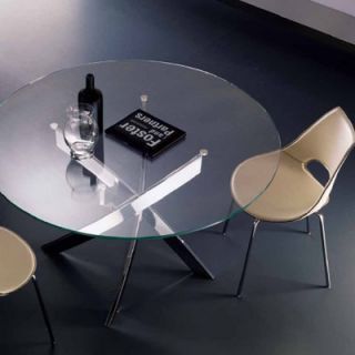 Bontempi Casa Barone 3 Piece Round Dining Table with Shark Chairs Set of 04.