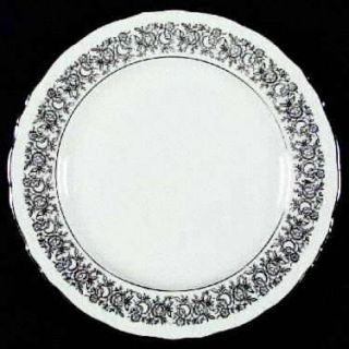 Winterling   Bavaria Wig26 Dinner Plate, Fine China Dinnerware   Platinum Floral