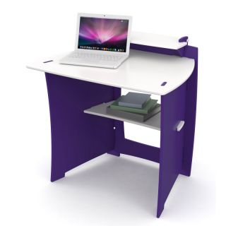 Legare Kids 34 in.Desk with Shelf   Purple and White   MPUM 104