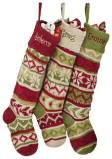 Oversized Knit Christmas Stockings