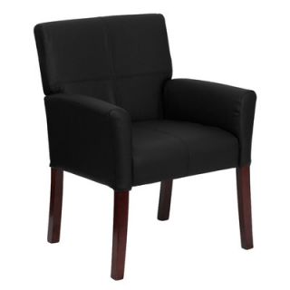 FlashFurniture Reception Chair with Mahogany Legs BT353BKLEA / BT353BY Leathe