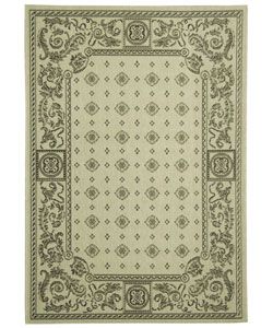Indoor/ Outdoor Beaches Natural/ Black Rug (4 X 57) (BeigePattern GeometricMeasures 0.25 inch thickTip We recommend the use of a non skid pad to keep the rug in place on smooth surfaces.All rug sizes are approximate. Due to the difference of monitor col
