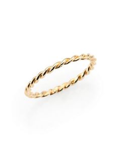 Jacquie Aiche 14K Gold Twisted Band Ring   Gold