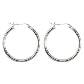 Sterling Silver Plated Tube Hoop Earrings