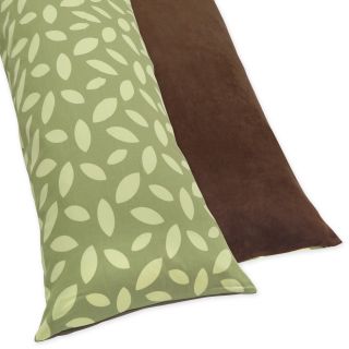 Sweet Jojo Designs Cotton Blend Jungle Time Full Length Double Zippered Body Pillow Case Cover (Green/ brown Thread count N/AMaterials Cotton/ microsuedeZipper closures on both sides for easy useCare instructions Machine washableDimensions 20 inches w