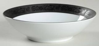 Noritake Sharon (Platinum Trim) 8 Round Vegetable Bowl, Fine China Dinnerware  