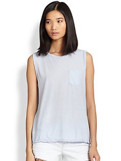 James Perse Shell Cotton Jersey Muscle Tee   Open Sky
