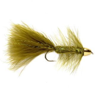 Brass Cone Head Woolly Bugger, Olive, 4