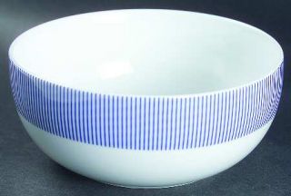 Crate & Barrel China Pinstripe Blue 5 All Purpose (Cereal) Bowl, Fine China Din