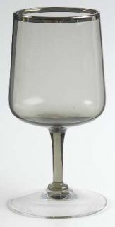 Seneca Silver Dawn Wine Glass   Stem#1964, Gray,    Plain, Smooth Stem