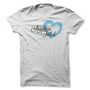 Objectivo Womens Argentina Heart Soccer T Shirt (White)