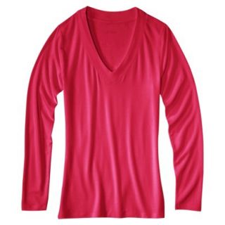 Womens Favorite Long Sleeve V Neck Tee   Established Red   S