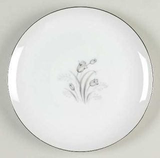 Creative Royal Elegance Salad Plate, Fine China Dinnerware   Gray Flower Center,