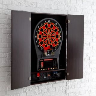 Arachnid Cricket Pro 750 Electronic Dart Board with Cabinet   GG430 2