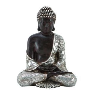 Restful Black And Silver Buddha Figure