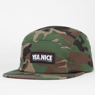 Camo Mens 5 Panel Hat Black Combo One Size For Men 217101149