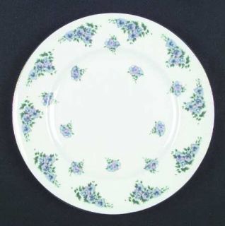 Royal Victoria Rov3 Salad Plate, Fine China Dinnerware   Blue/Pink Flower Cluste