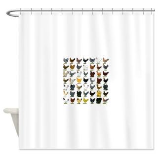  49 Hen Breeds Shower Curtain  Use code FREECART at Checkout
