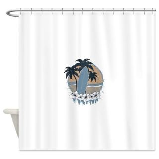  Surfboard Retro Grunge Shower Curtain  Use code FREECART at Checkout