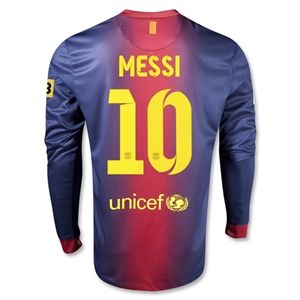 Nike Barcelona 12/13 MESSI LS Home Soccer Jersey
