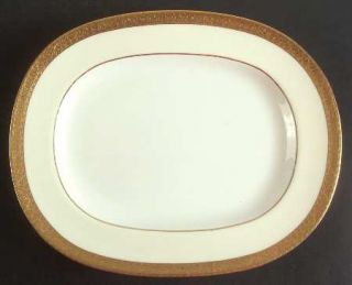 Minton Buckingham 13 Oval Serving Platter, Fine China Dinnerware   Gold Encrust
