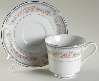 Fine China of Japan Savannah Footed Cup & Saucer Set, Fine China Dinnerware   Fl