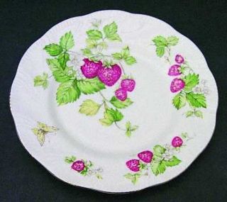 Rosina Queens Virginia Strawberry Salad Plate, Fine China Dinnerware   Strawberr