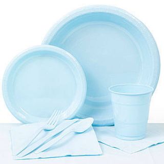 Pastel Blue Plastic Party Pack      Decorations, Favors & Party Supplies Kit