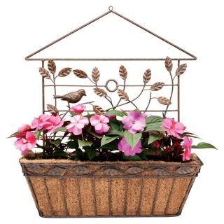 Deer Park Ironworks Birdhouse Wall Planter with Coco Liner Multicolor   WB145