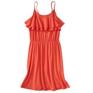 Mossimo Supply Co. Juniors Ruffle Front Dress   Cabana Orange XS(1)