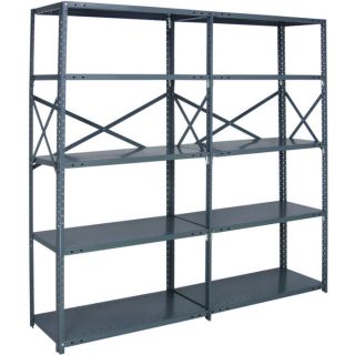 Quantum Heavy Duty 18 Gauge Industrial Steel Shelving   7 Shelves, 48 Inch W x