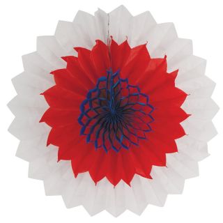 Red, White Blue Tissue Fan
