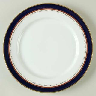 Fitz & Floyd Starburst Dinner Plate, Fine China Dinnerware   Cobalt Band,Gold Da