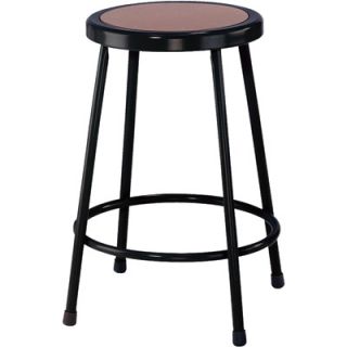 National Public Seating Steel Stool   24in.H, Black, Model# 6224 10