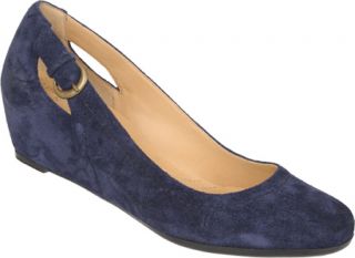 Womens Naturalizer Naja   Inky Navy Oil Velour Suede Mid Heel Shoes