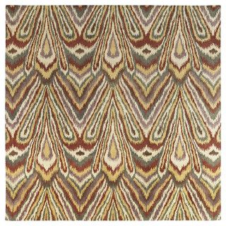 Swanky Multi Ikat Wool Rug (79 X 79 Square)