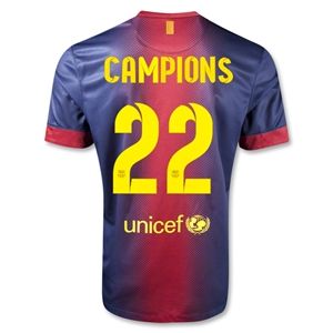 Nike Barcelona 12/13 CAMPIONS Home Soccer Jersey
