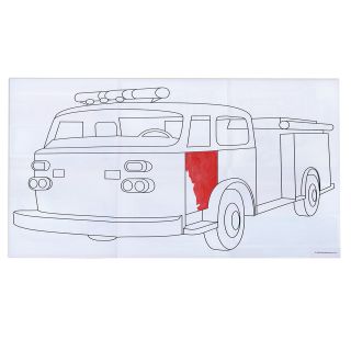 Fire Trucks Coloring Posters